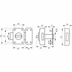 THIRARD - Verrou à Bouton Emeraude Pour Porte D'entrée, Cylindre à Pompes Ø23mm, 60x90mm, 4 Clés -THIRARD Soldes 23180016 2