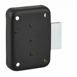 THIRARD - Serrure De Meuble En Applique Pour Porte D'ameublement, Droite, Axe 25mm, 70x50mm, Noir, 3 Clés -THIRARD Soldes 23180021 2