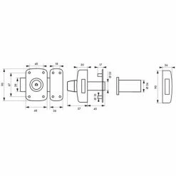 THIRARD - Verrou Double Entrée Surveyor Pour Porte D'entrée, Cylindre 45mm, Acier, 4 Clés, Epoxy Bronze -THIRARD Soldes 23180025 3