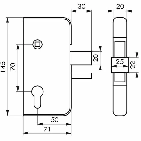 THIRARD - Boitier De Serrure Verticale En Applique Double Entrée à Fouillot Pour Portail, Droite, Axe 50mm, 71x145mm, Argent 4 THIRARD - Boitier De Serrure Verticale En Applique Double Entrée à Fouillot Pour Portail, Droite, Axe 50mm, 71x145mm, Argent – Image 2
