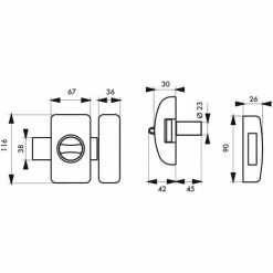 THIRARD - Verrou à Bouton Universel Pour Porte D'entrée, Cylindre 45mm, Acier, 4 Clés, Epoxy Noir 7 THIRARD - Verrou à Bouton Universel Pour Porte D'entrée, Cylindre 45mm, Acier, 4 Clés, Epoxy Noir -THIRARD Soldes 23180038 3