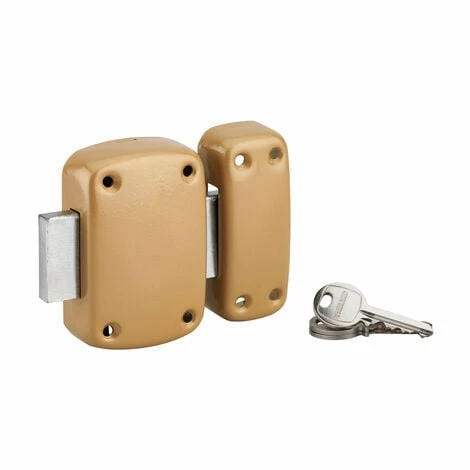 THIRARD - Verrou Sans Bouton Corvette Pour Porte De Cave, Cylindre 40mm, Acier, 3 Clés, époxy Bronze 3 THIRARD - Verrou Sans Bouton Corvette Pour Porte De Cave, Cylindre 40mm, Acier, 3 Clés, époxy Bronze