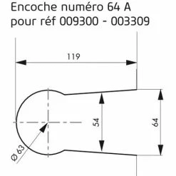THIRARD - Boitier De Serrure De Milieu En Applique à Double Entrée Pour Porte Verre, Réversible, Avec Béquille, 154x72mm, Chromé -THIRARD Soldes 23180059 2