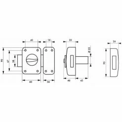 THIRARD - Verrou à Bouton Corvette Pour Porte D'entrée, Cylindre 45mm, Acier, 3 Clés, époxy Bronze -THIRARD Soldes 23180066 2