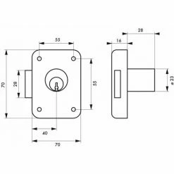 THIRARD - Serrure De Meuble En Applique Pour Porte D'ameublement, Droite, Axe 40mm, 70x70mm, Noir, 3 Clés 7 THIRARD - Serrure De Meuble En Applique Pour Porte D'ameublement, Droite, Axe 40mm, 70x70mm, Noir, 3 Clés -THIRARD Soldes 23180068 3