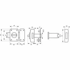 THIRARD - Verrou à Bouton Surveyor Pour Porte D'entrée, Cylindre 45mm, Acier, 4 Clés, Epoxy Bronze -THIRARD Soldes 23180069 3