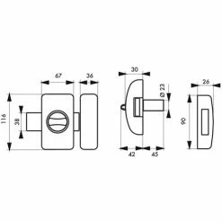 THIRARD - Verrou à Bouton Universel Pour Porte D'entrée, Cylindre 45mm, Acier, 4 Clés, Epoxy Blanc -THIRARD Soldes 23180078 3
