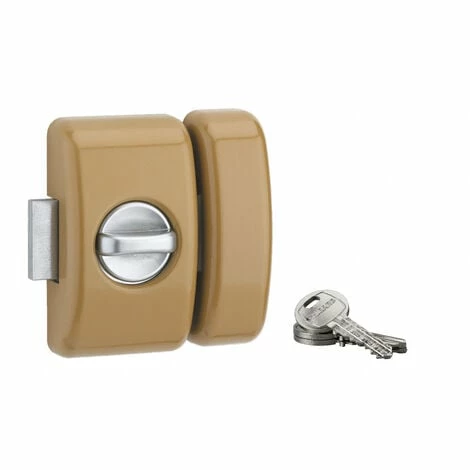THIRARD - Verrou à Bouton Universel Pour Porte D'entrée, Cylindre 45mm, Acier, 3 Clés, Epoxy Bronze 3 THIRARD - Verrou à Bouton Universel Pour Porte D'entrée, Cylindre 45mm, Acier, 3 Clés, Epoxy Bronze
