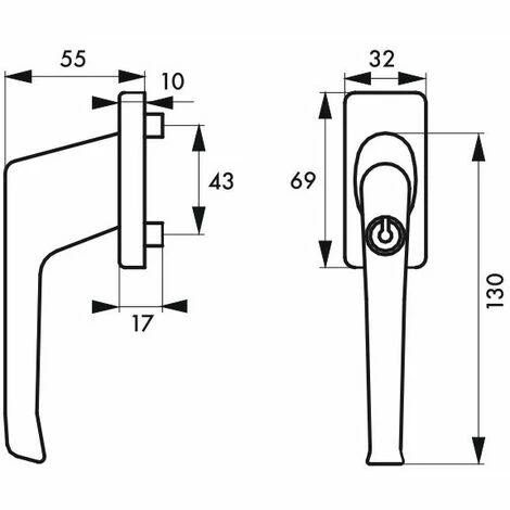 THIRARD - Béquille à Clé Pour Fenêtre, Avec Vis De Pose, Couleur F2, 1 Clé 4 THIRARD - Béquille à Clé Pour Fenêtre, Avec Vis De Pose, Couleur F2, 1 Clé – Image 2