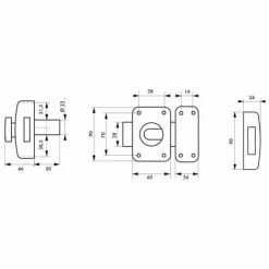 THIRARD - Verrou Pour Porte D'entrée Capital à Bouton Et Cylindre 50 Mm -THIRARD Soldes 23936994 2