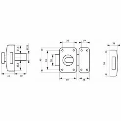 THIRARD - Verrou Pour Porte D'entrée Capital à Bouton Et Cylindre 40 Mm -THIRARD Soldes 23937008 2