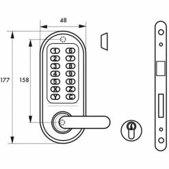 THIRARD - Verrou Pour Porte D'intérieur Avec Béquille Double Pour Serrure à Encastrer (non Fournie) -THIRARD Soldes 23937020 3