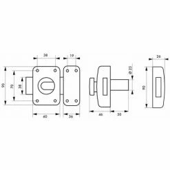 THIRARD - Verrou Pour Porte D'entrée Transit 2 à Bouton Et Cylindre 50 Mm 5 THIRARD - Verrou Pour Porte D'entrée Transit 2 à Bouton Et Cylindre 50 Mm -THIRARD Soldes 23937032 2