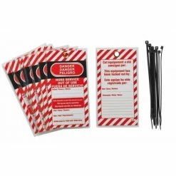 THIRARD - Lot De 10 étiquettes "danger - Hors Service" Langue Fr/gb/es