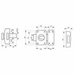 THIRARD - Verrou Pour Porte D'entrée Capital à Bouton Et Cylindre 60 Mm 5 THIRARD - Verrou Pour Porte D'entrée Capital à Bouton Et Cylindre 60 Mm -THIRARD Soldes 23983859 2