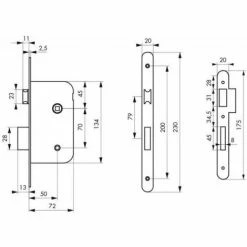 THIRARD Serrure à Larder Bec-de-cane à Condamnation Axe 50 Mm - Têtière Bouts Ronds - Petit Coffre De 135 Mm Fintion Laqué Blanc -THIRARD Soldes 24972538 3