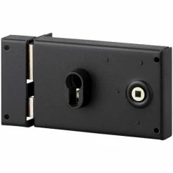 Serrure Horizontale Pour Cylindre à Fouillot Thirard - Noir - Gauche - Section 6 Mm