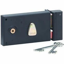 Serrure Horizontale 4 Gorges Pêne Dormant 1/2 T Thirard - Noir - Droite - Section 6 Mm - L X H - 82 X 140 Mm