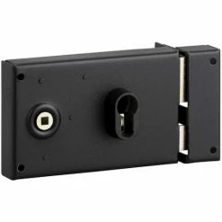 Serrure Horizontale Pour Cylindre à Fouillot Thirard - Noir - Droite - Section 6 Mm