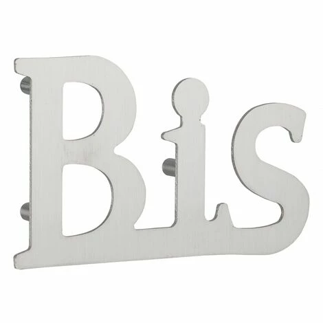 THIRARD - Lettre BIS Inox H.76mm Adhésif 3 THIRARD - Lettre BIS Inox H.76mm Adhésif