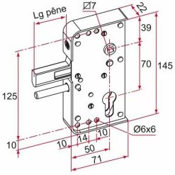 THIRARD Serrure De Portail En Applique Série GA 40mm 40mm - AF585400 AF585400 - AF585400 -THIRARD Soldes 2682513 2