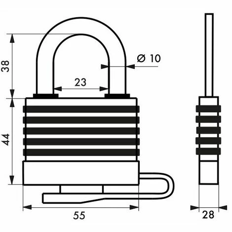 THIRARD - Cadenas à Clé Slice, Acier, Extérieur, Anse Acier, 50mm, 2 Clés 4 THIRARD - Cadenas à Clé Slice, Acier, Extérieur, Anse Acier, 50mm, 2 Clés – Image 2