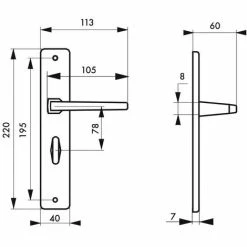 THIRARD - Ensemble De Poignées Pour Porte Intérieure Picardie à Condamnation, Carré 8mm, Entr'axes 195mm, Couleur F2 -THIRARD Soldes 27153153 2