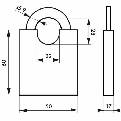 THIRARD - Cadenas Shoulder à Clé, Laiton, Extérieur, 50mm, 2 Clés 4 THIRARD - Cadenas Shoulder à Clé, Laiton, Extérieur, 50mm, 2 Clés – Image 2