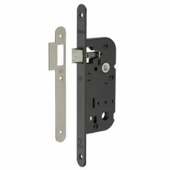 THIRARD - Serrure Encastrable NF Pour Porte Intérieure, Axe 40mm, Bouts Ronds, Noir