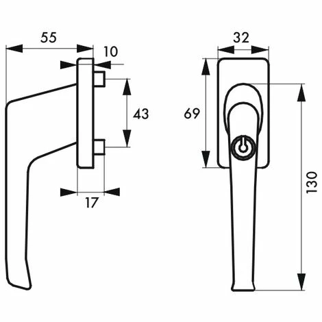 THIRARD - Béquille à Clé Pour Fenêtre, Avec Vis De Pose, Blanc, 1 Clé 4 THIRARD - Béquille à Clé Pour Fenêtre, Avec Vis De Pose, Blanc, 1 Clé – Image 2