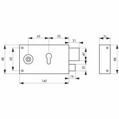 THIRARD - Boitier De Serrure Horizontale En Applique Double Entrée à Fouillot Pour Portail, Droite, Axe 52mm, 140x88mm, Inox 7 THIRARD - Boitier De Serrure Horizontale En Applique Double Entrée à Fouillot Pour Portail, Droite, Axe 52mm, 140x88mm, Inox -THIRARD Soldes 27153198 3