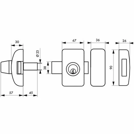 THIRARD - Verrou Double Entrée Universel Pour Porte D'entrée, Cylindre 45mm, Acier, 3 Clés, Epoxy Blanc 4 THIRARD - Verrou Double Entrée Universel Pour Porte D'entrée, Cylindre 45mm, Acier, 3 Clés, Epoxy Blanc – Image 2