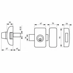THIRARD - Verrou Double Entrée Universel Pour Porte D'entrée, Cylindre 45mm, Acier, 3 Clés, Epoxy Bronze -THIRARD Soldes 27153210 3