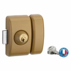 THIRARD - Verrou Double Entrée Universel Pour Porte D'entrée, Cylindre 45mm, Acier, 3 Clés, Epoxy Bronze -THIRARD Soldes 27153210 4