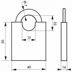 THIRARD - Cadenas Shoulder à Clé, Laiton, Extérieur, 40mm, 2 Clés 5 THIRARD - Cadenas Shoulder à Clé, Laiton, Extérieur, 40mm, 2 Clés -THIRARD Soldes 27153271 2