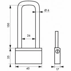 THIRARD - Cadenas à Clé Nautic, Laiton, Extérieur, Anse Haute Laiton, 45mm, 3 Clés 6 THIRARD - Cadenas à Clé Nautic, Laiton, Extérieur, Anse Haute Laiton, 45mm, 3 Clés -THIRARD Soldes 27153297 2