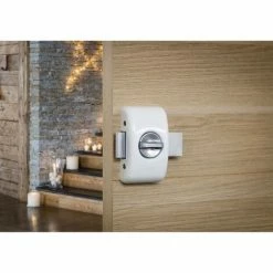 THIRARD - Verrou à Bouton Universel Pour Porte D'entrée, Cylindre 45mm, Acier, 3 Clés, Epoxy Blanc -THIRARD Soldes 27153305 2