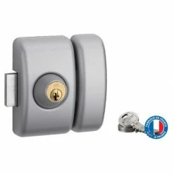 THIRARD - Verrou Double Entrée Universel Pour Porte D'entrée, Cylindre 45mm, Acier, 3 Clés, Epoxy Argent -THIRARD Soldes 27153307 3
