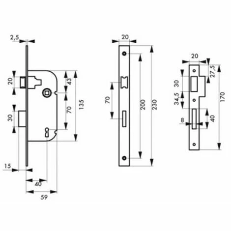 THIRARD SERRURE A ENCASTRER A CYLINDRE 410204 4 THIRARD SERRURE A ENCASTRER A CYLINDRE 410204 – Image 2