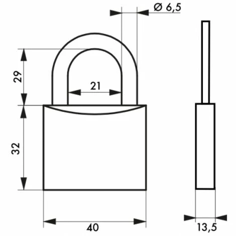 Cadenas Alu Maximum 40 Mm, 2 Clés THIRARD 4 Cadenas Alu Maximum 40 Mm, 2 Clés THIRARD – Image 2