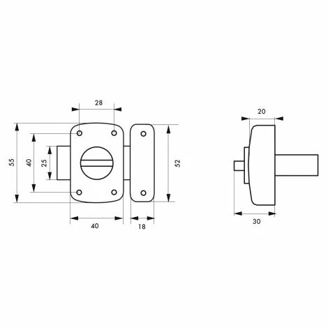 Verrou Automatique Alouette 40 Mm, Epoxy Bronze THIRARD 4 Verrou Automatique Alouette 40 Mm, Epoxy Bronze THIRARD – Image 2