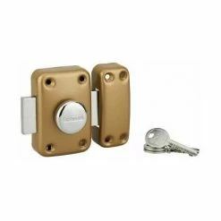 Verrou APACHE, Bouton Et Cylindre, 45 Mm, Epoxy Or, 3 Clés THIRARD