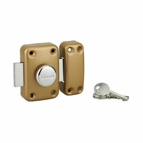 Verrou APACHE, Bouton Et Cylindre, 45 Mm, Epoxy Or, 3 Clés THIRARD 3 Verrou APACHE, Bouton Et Cylindre, 45 Mm, Epoxy Or, 3 Clés THIRARD