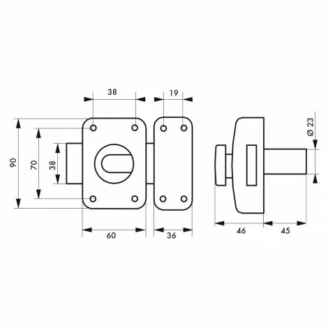 Verrou APACHE, Bouton Et Cylindre, 45 Mm, Epoxy Or, 3 Clés THIRARD 4 Verrou APACHE, Bouton Et Cylindre, 45 Mm, Epoxy Or, 3 Clés THIRARD – Image 2