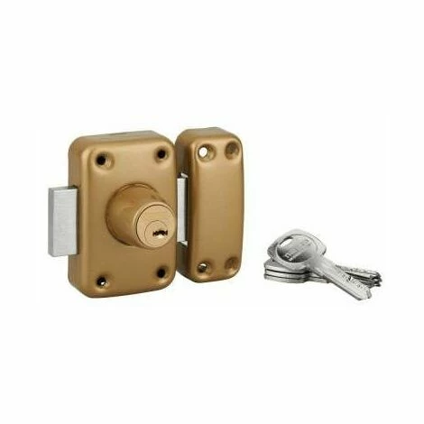 Verrou Trafic 6 Double Cylindre 45 Mm, Epoxy Or, 4 Clés THIRARD 3 Verrou Trafic 6 Double Cylindre 45 Mm, Epoxy Or, 4 Clés THIRARD