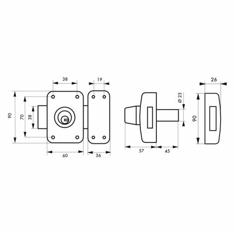 Verrou Trafic 6 Double Cylindre 45 Mm, Epoxy Or, 4 Clés THIRARD 4 Verrou Trafic 6 Double Cylindre 45 Mm, Epoxy Or, 4 Clés THIRARD – Image 2