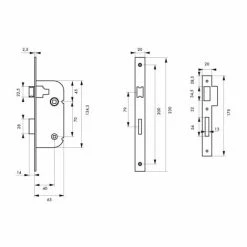 Serrure Encastrée, Axe 40 Mm, à Condamnation V/BR, Epoxy Blanc THIRARD -THIRARD Soldes 27372412 2