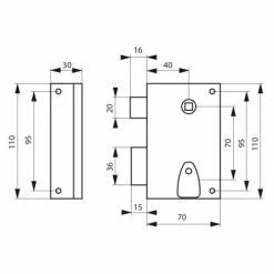 Serrure Applique Verticale, Pene Dormant, 1/2 Tour, 70x110, Gauche, 1 Clé THIRARD -THIRARD Soldes 27372449 2