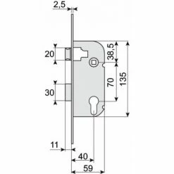 THIRARD SERRURE A LARDER CYL F40 BLC -THIRARD Soldes 27602661 3