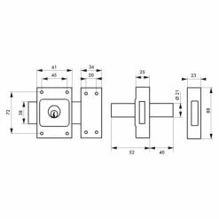 Verrou De Sureté étendard à Cylindre Double 40 Mm, Epoxy Bronze, THIRARD 5 Verrou De Sureté étendard à Cylindre Double 40 Mm, Epoxy Bronze, THIRARD -THIRARD Soldes 27824483 2